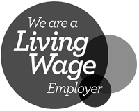 "We are a Living Wage Employer" badge