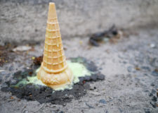 a dropped ice cream cone