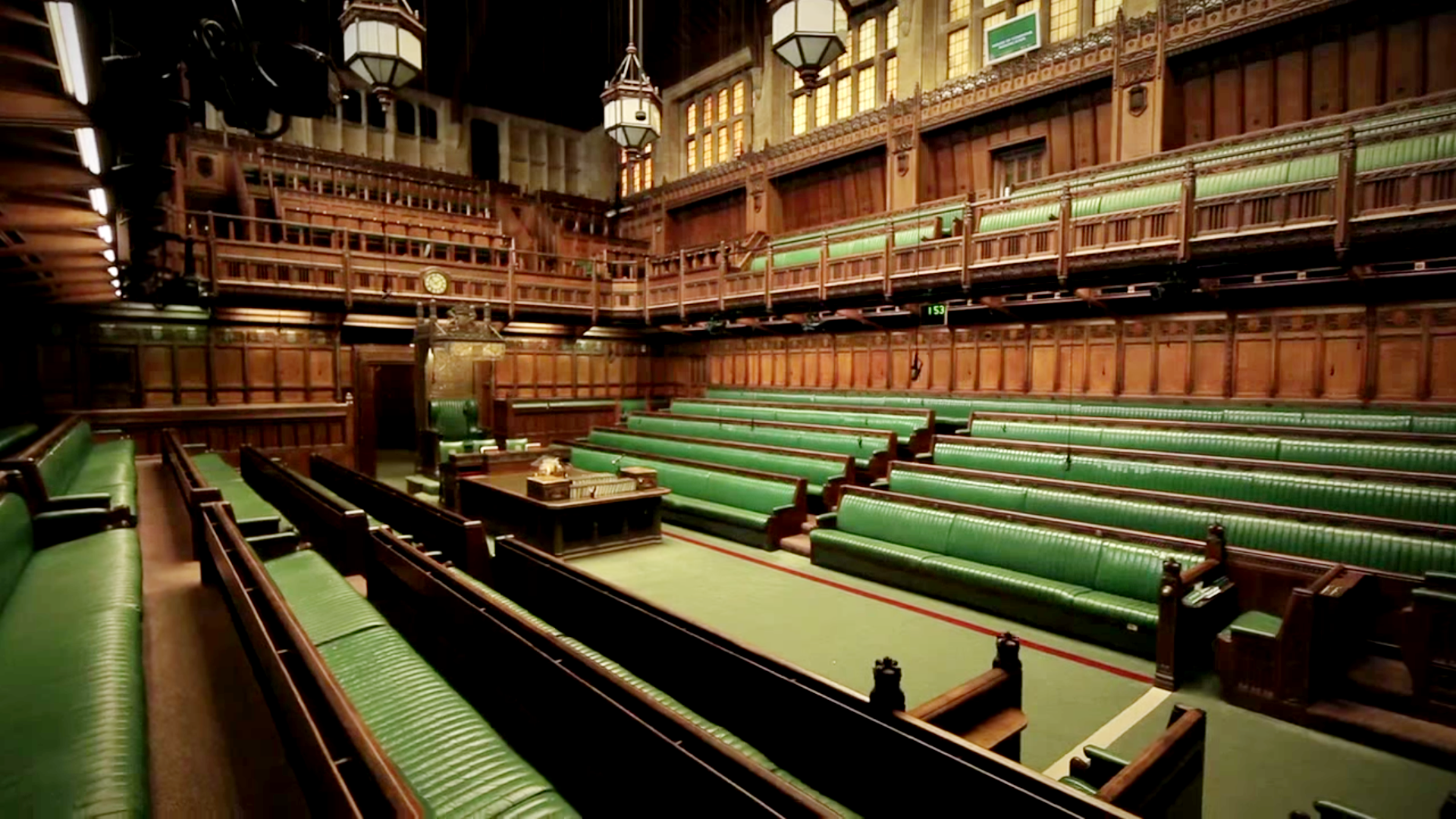 The House of Commons completely empty