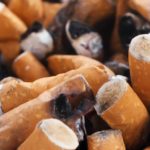 ashtray full of cigarette buds
