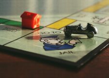 Close up of the "go to jail" corner on the monopoly board
