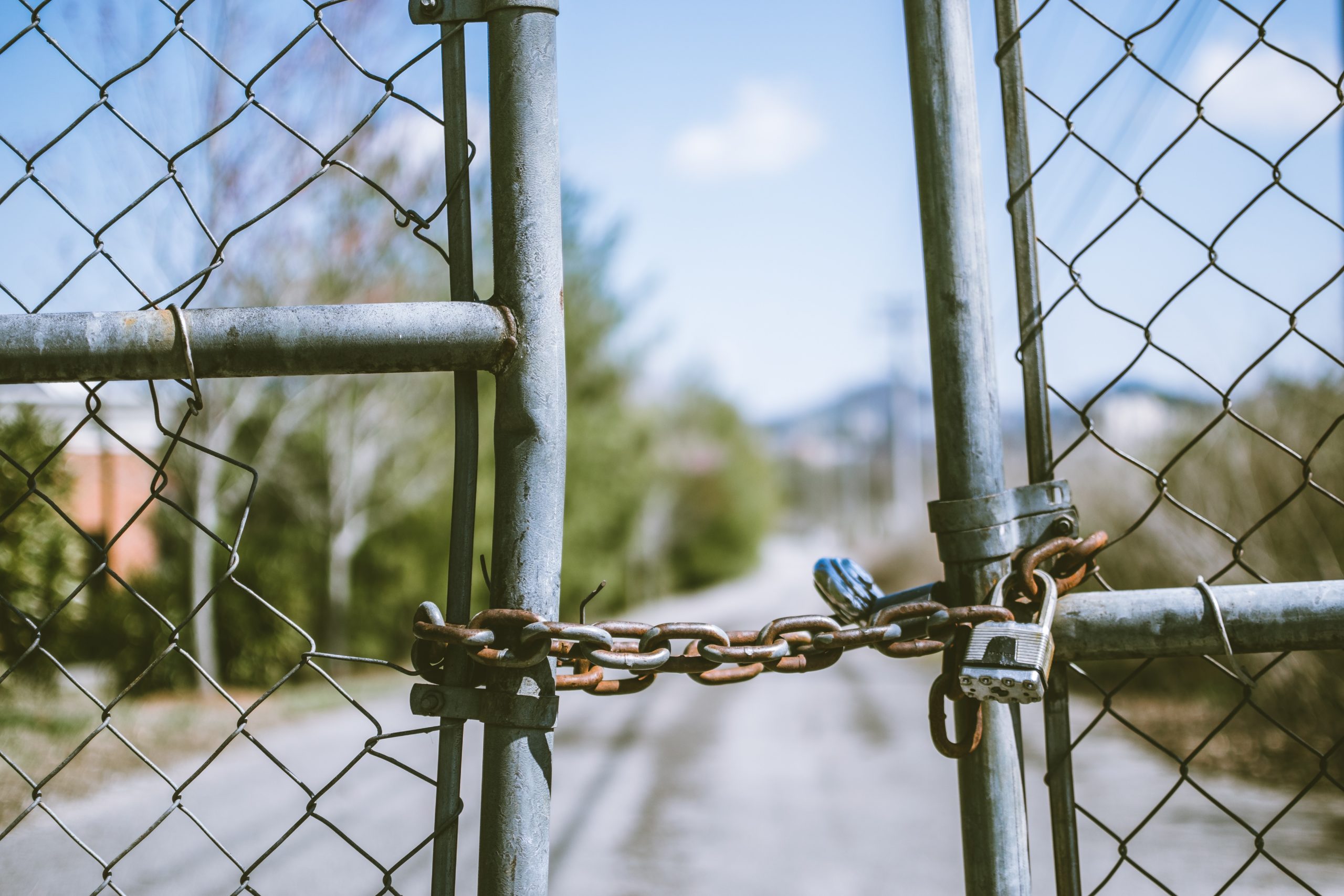 Chain locked fence