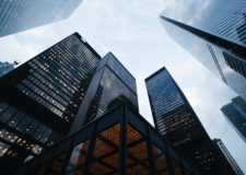 Low angle of high rise buildings