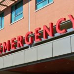 Emergency sign outside a hospital