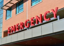 Emergency sign outside a hospital