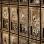 Rows of bank deposit boxes